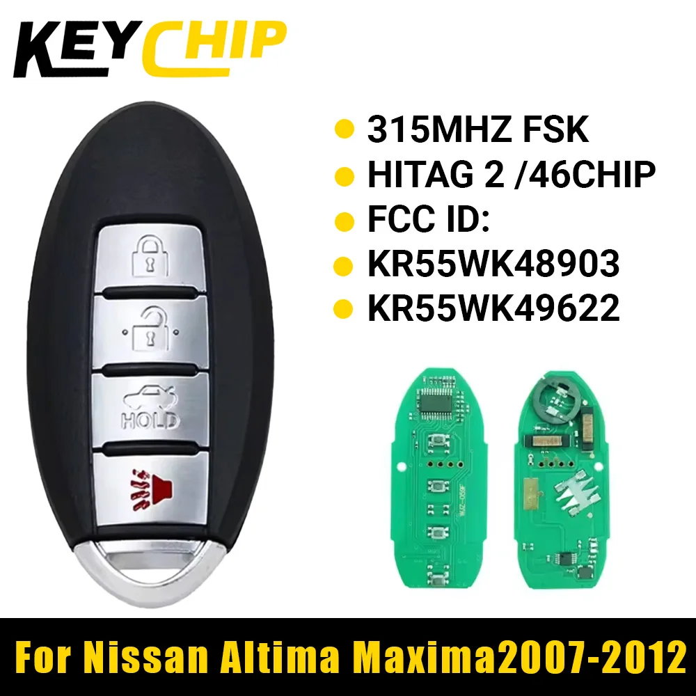 KC KR55WK48903 KR55WK49622 4 knoppen smart card sleutel voor Nissan 315 ...