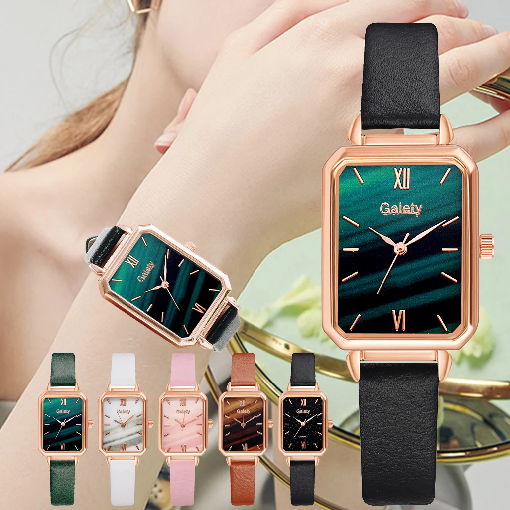 

Elegante Frauen Lederband Uhren Mode Damen Quarz Armbanduhren 2 stucke Set Frauen Business Uhr Drop Shipping Reloj Mujer