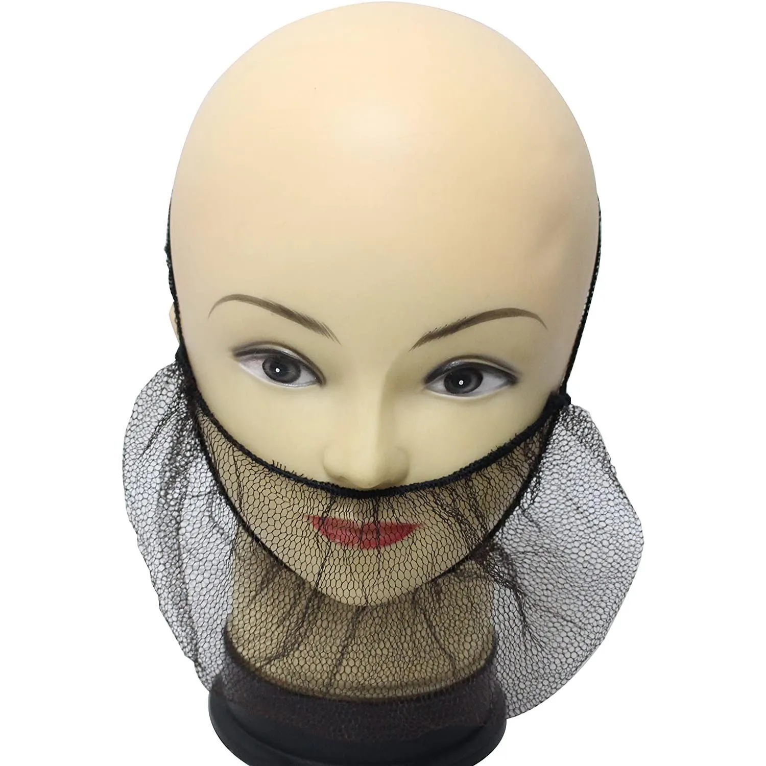 100 Pcs Disposable Beard Protector Nets, Breathable Elastic Nylon Beard Guards