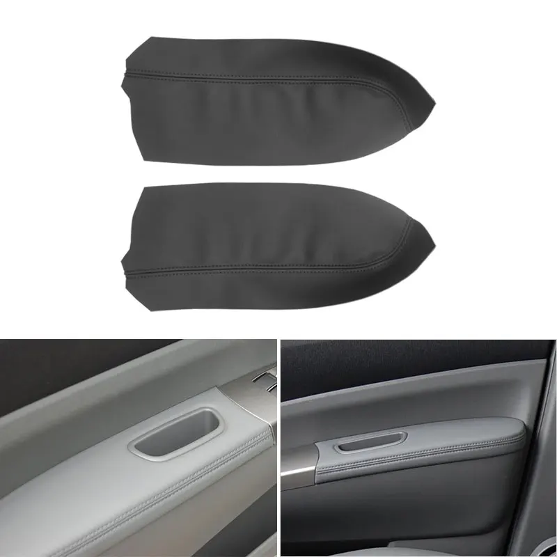 Car Microfiber Leather Interior Door Armrest Panel Cover Interior Trim For Toyota Prius 2004 2005 2006 2007 2008 2009