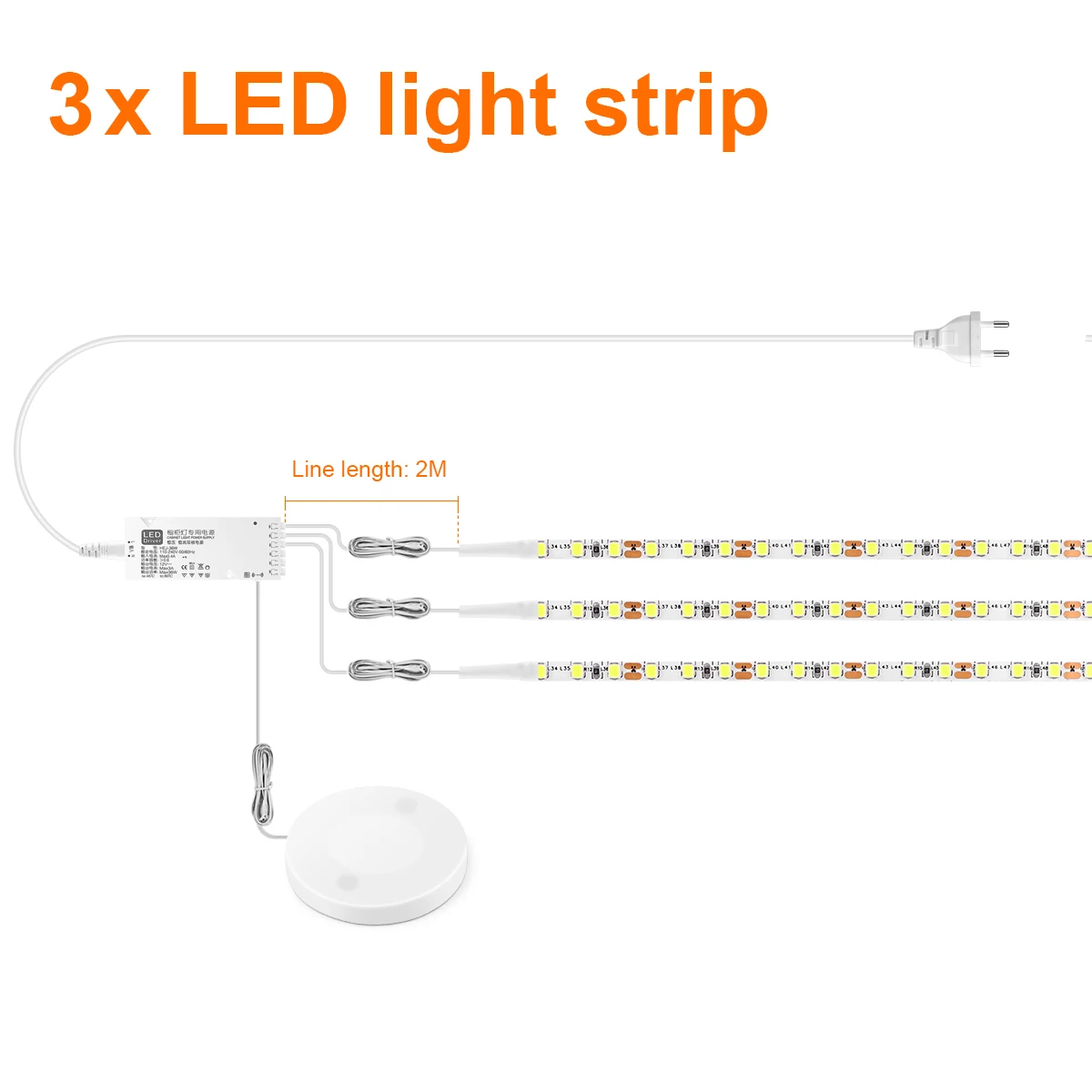 3PCS LED Strip
