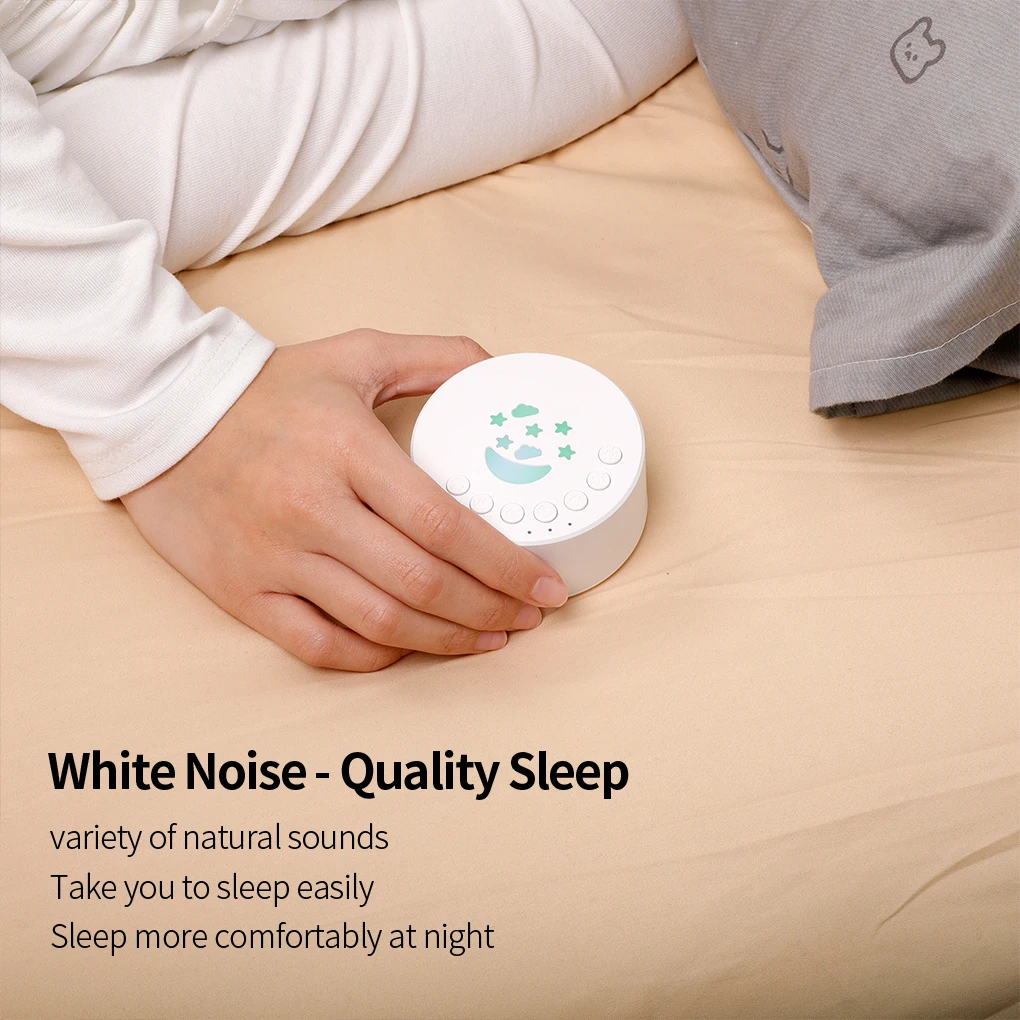 White Childrens White Noise Machine-Variety Of Sleep Aids For Kids Portable And Easy To Variety Of Music Sleep Aids