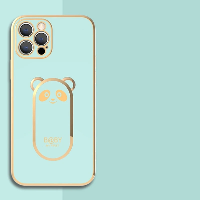 Bear Design Folding Stand Phone Case - Soft Cover Capa