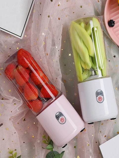500ml Portable Juicer Cup USB Powered Portable Blender Fruit Shakes Juicer Mixer Automatic Small Electric Juicer 5
