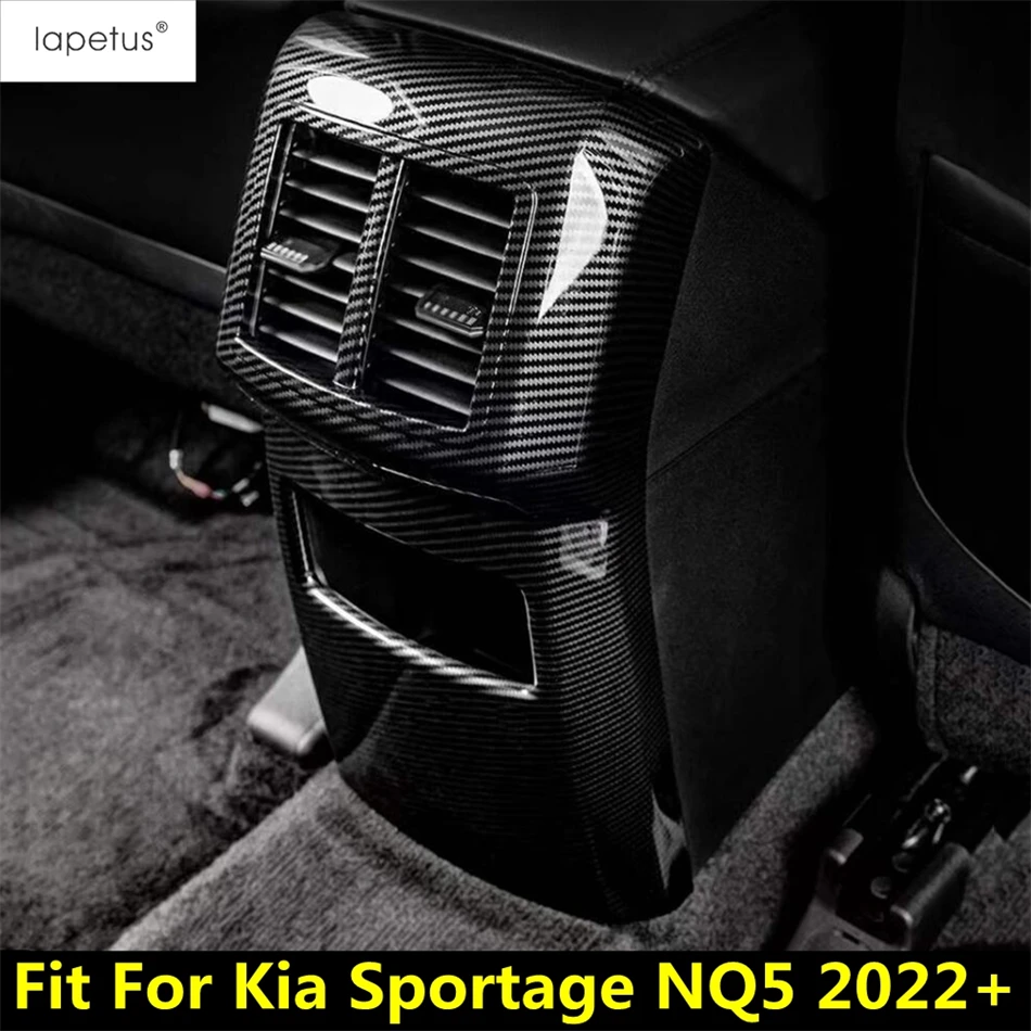 

Rear Armrest Box Air AC Conditioning Vent Outlet Frame Anti Kick Panel Cover Trim For Kia Sportage NQ5 2022 2023 ABS Accessories