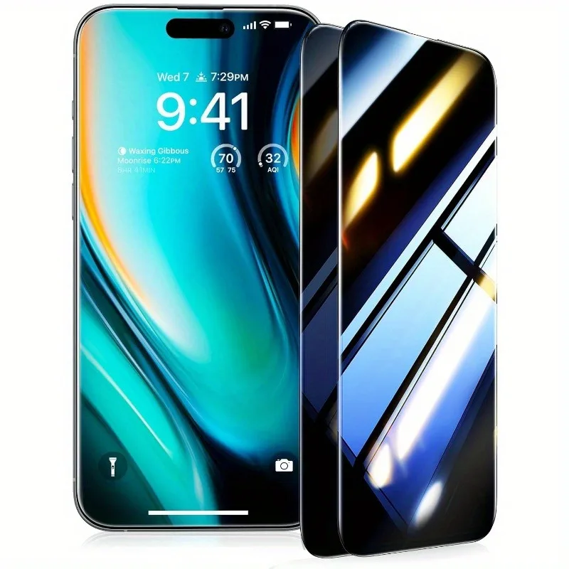 Premium 2-Pack Anti-Spy Tempered Glass Screen Protector with Privacy Filter & Scratch Resistance