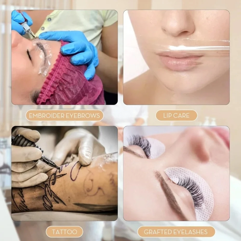 1/3/5pcs 문신 필름 랩 마이크로베이딩 플라스틱 방부제 투명 커버 일회용 눈썹 입술 바디 문신 용품