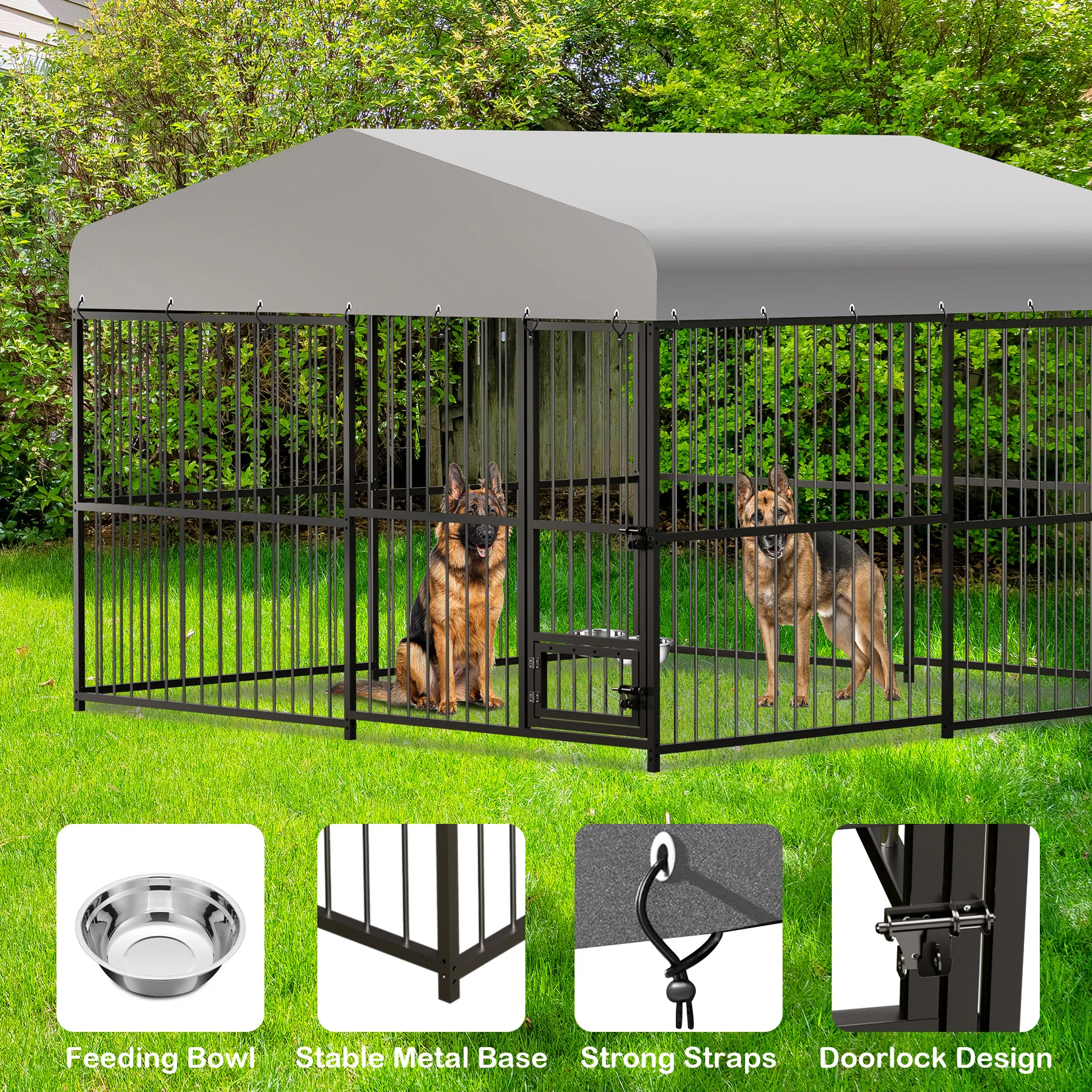 Large Outdoor Dog Kennel 2