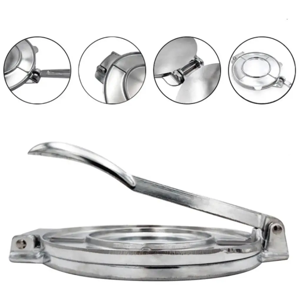 DIY Tortilla Press Maker Aluminium Alloy Manual Corn Tortillas Dough Pressing Tools Kitchen Bakeware Cooking Accessories 16/20CM
