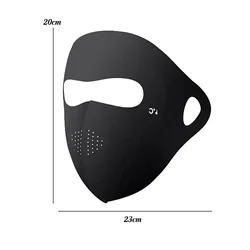 Enhanced Sun Protection Full - Face Mask - Reusable, Washable, Soft & Breathable Ice Silk Outdoor Cover (Black)
