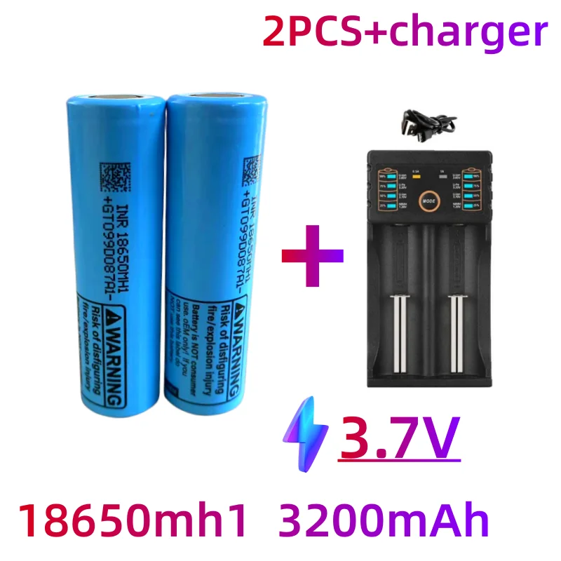 

18650 3.7V 3200mah Large Capacity Rechargeable Li-ion Battery With 201 Charger For Flashlight Electric Shaver Toy Spare Battery