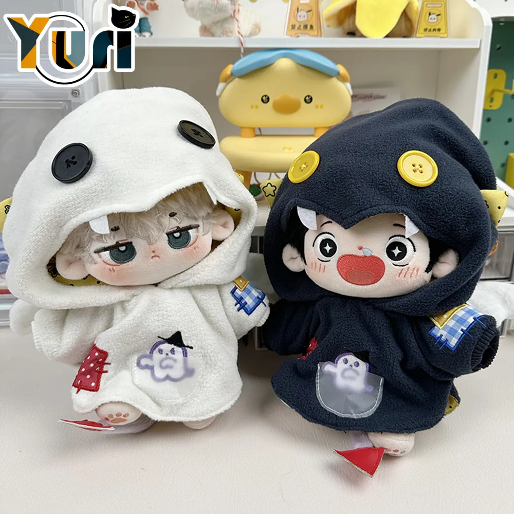 

Cute Ghost Suit Idol White Black Purple Costume Halloween Hoodie For 10cm 15cm 20cm 40cm Doll Clothes Clothing Cosplay C