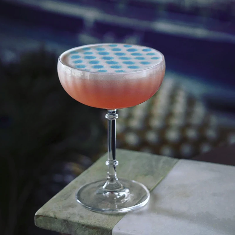 Inmeet Striped high footed cocktail glass, champagne glass, red wine glass cup，High quality home tasting cup