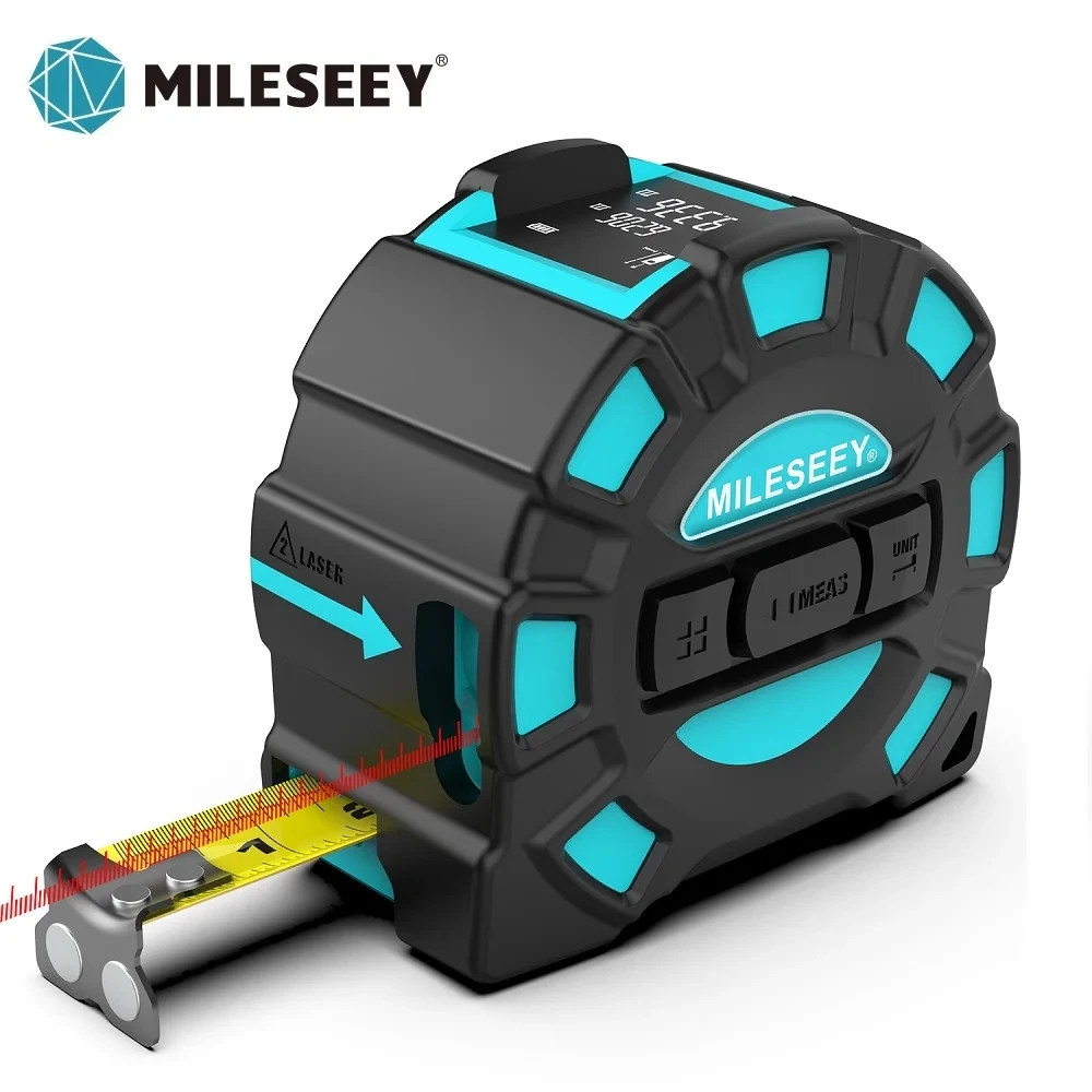 Mileseey – Mètre À Ruban Laser Dt11, Mètre Laser Numérique 2 En 1 40M, Télémètre Laser Outils De Construction Règle De Dispositif De Mesure