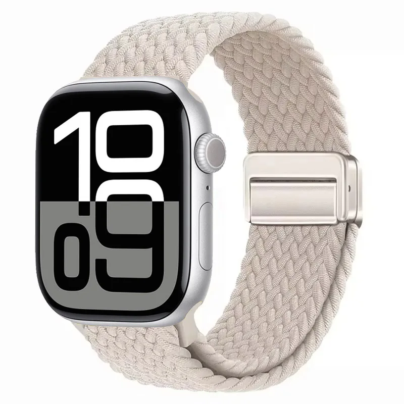 Nylon Braided Magnetic Strap for Apple Watch - Comfortable and Stylish Design
