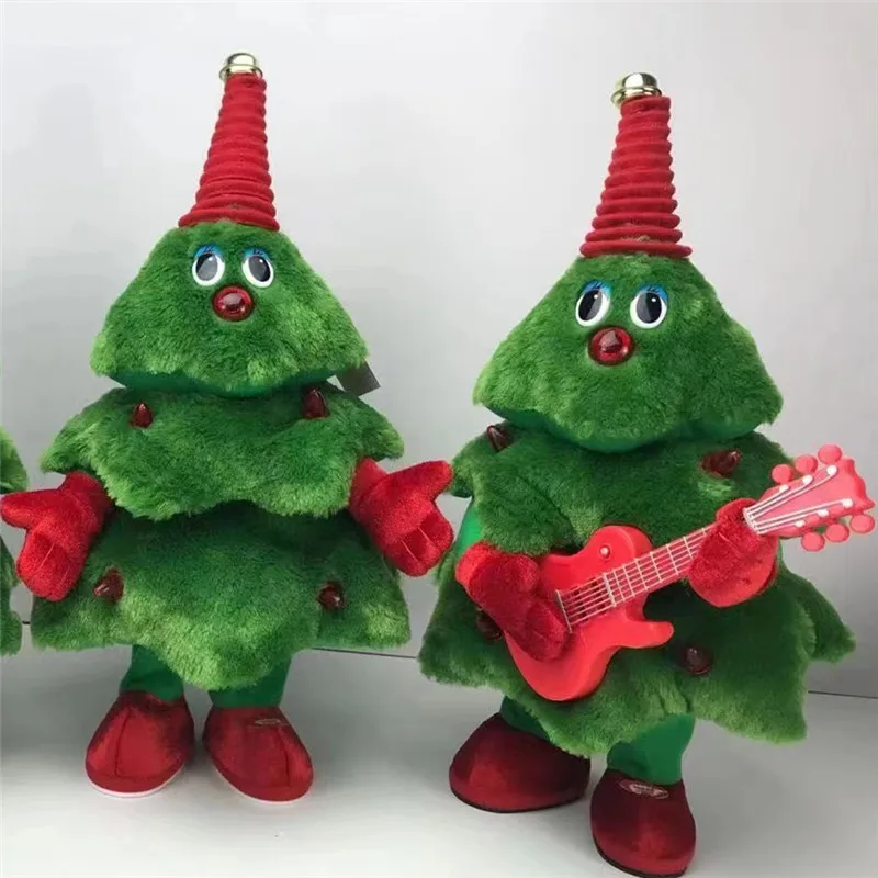 Christmas Tree Electric Plush Toys Funny Singing Dancing Music Xmas Tree Plush Doll Toys for Kids Girls Boys Navidad Noel Decor