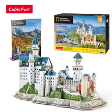 

CubicFun 3D Puzzles National Geographic Booklet Germany Neuschwanstein Castle Architecture Model Building Kits for Adults Kids