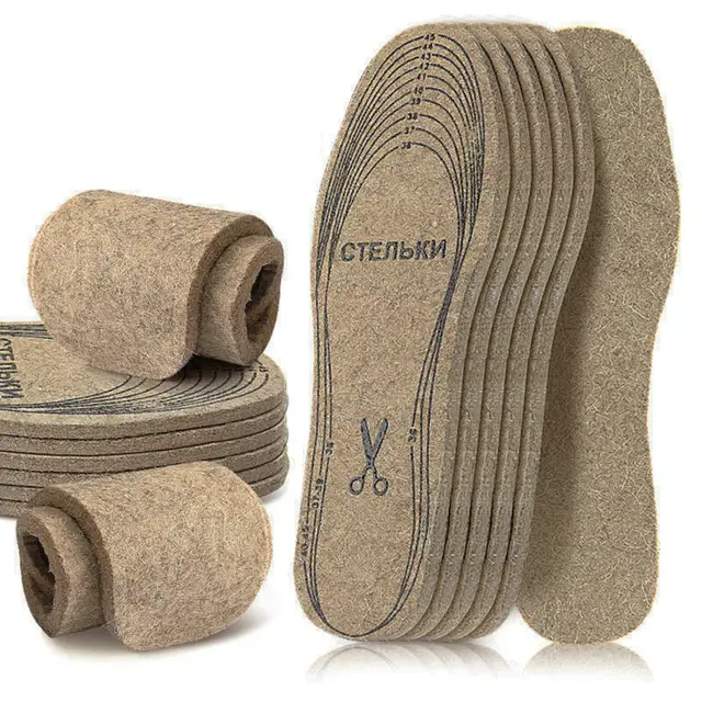 Warm Wool Felt Shock-Absorbing Insoles 1