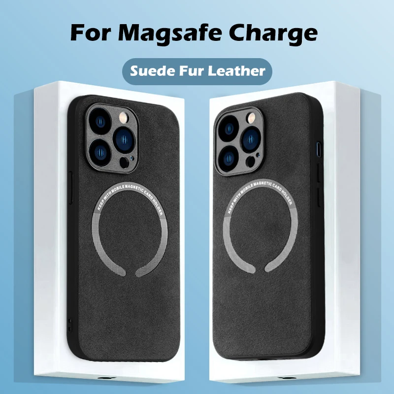 apple mag safe charger For Magsafe Magnetic Wireless Charging Leather Phone Case For iPhone 13 12 11 Pro XS Max X XR SE 2022 7 8 6 6S Plus Cover Coque magsafe charger iphone 11 