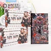 4Pcs/Set Halloween PET Washi Tape Pre-Cut Rose lady Transparent Masking Tape for Stickers Scrapbooking Journal Diary Decoration 2