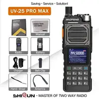 New UV-25 Pro Max Tactical Walkie Talkie High Power 50KM 136-520MHz 999CH USB C Charger Two Way Radios Six Bands BF-X5 Pro 1