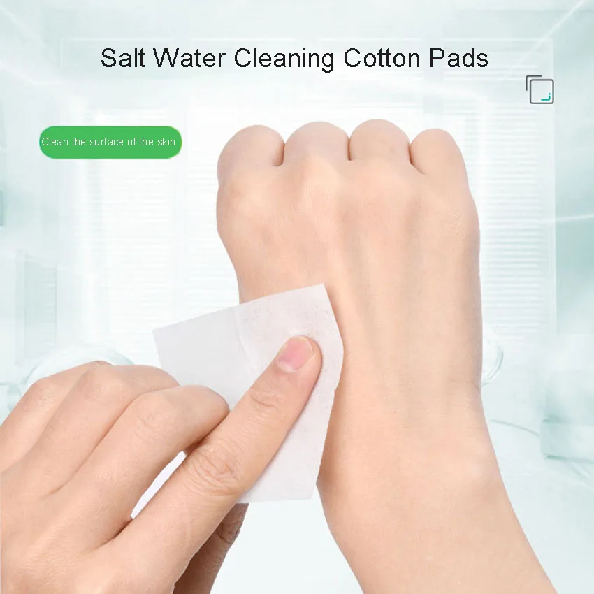 Outdoor Physiological Saline Cotton Pads 100 Pieces for Disinfection Household Wound Care Disposable Skin Cleaning And Care