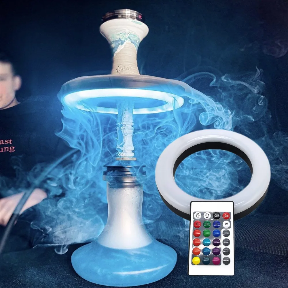 JUSES' S Hookah LED Ring Light Rechargeable RGB Colorful Shisha Lamp