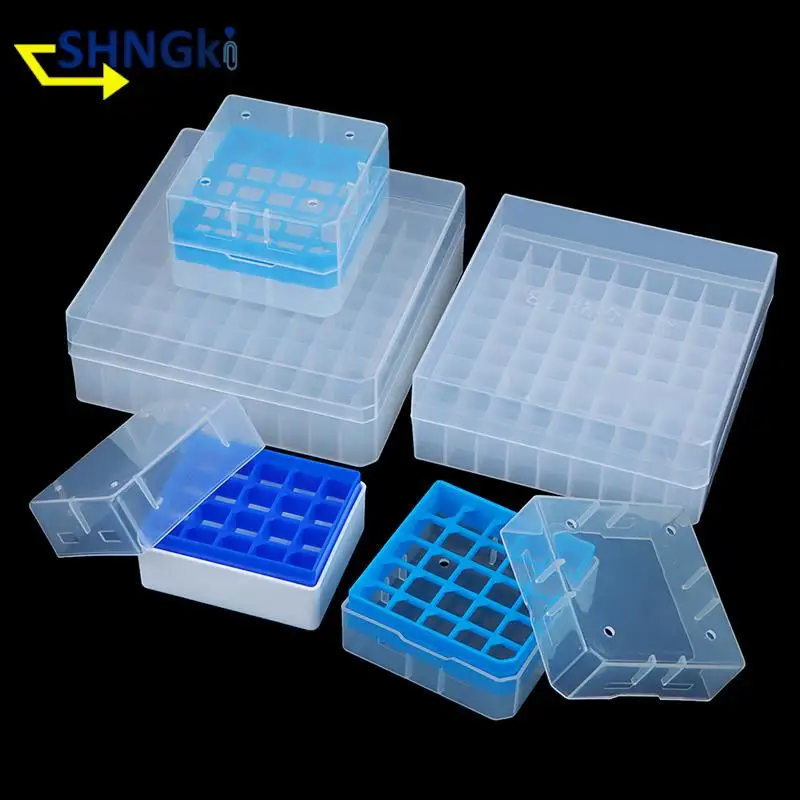 20/25/81/100 Sockets Plastic Test Tube Holder Centrifuge Tube Rack Box With Cover Centrifugal Tube Support Laboratory Supplies 4