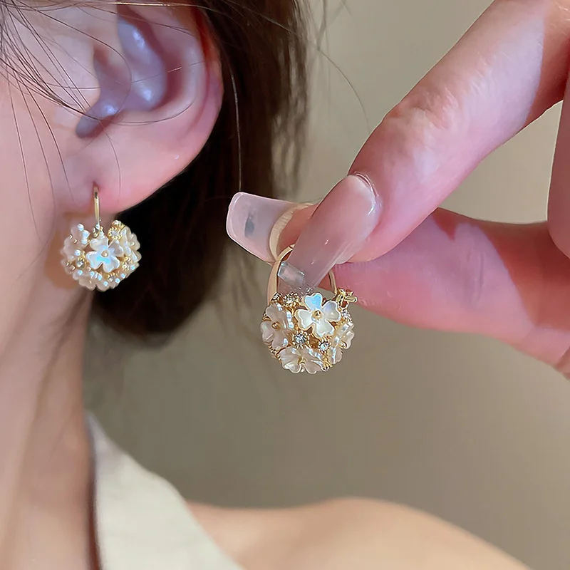 Boucles D'oreilles Pendantes Femme Dorées, Cristaux Clairs Strass élégants UX77 - Neuves
