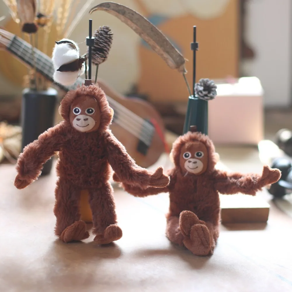 Lovely Gorilla Orangutans Monkey Cute Animal Pendant Key Ring Soft Stuffed Doll Plush Toy Girl Boy Birthday Christmas Gift 2