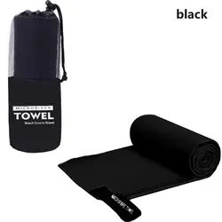 Ultra-Absorbent Microfiber Quick-Dry Sports Towel for Fitness & Outdoor Activities (Black)