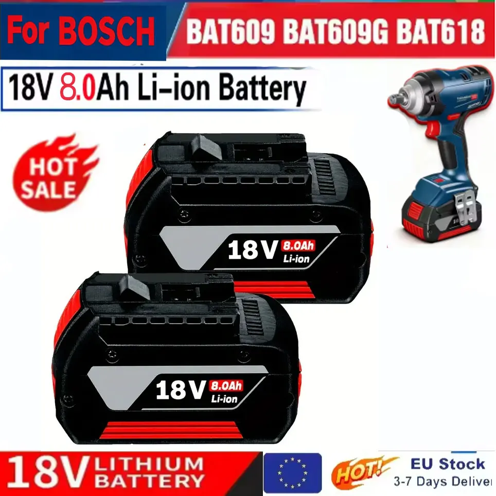 Para batería de litio profesional Bosch 18V 6.0AH para Bosch BAT609 ...