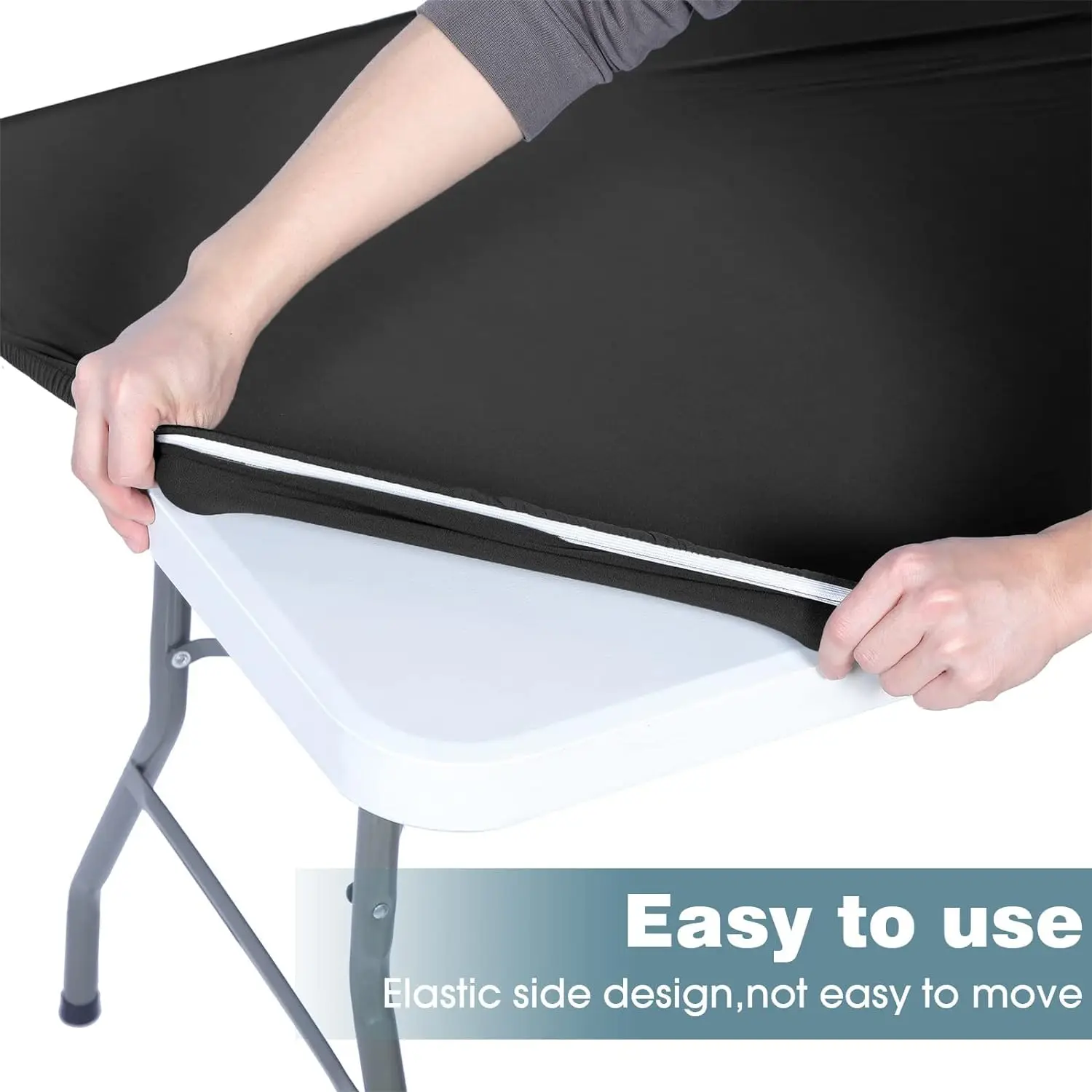 Cross-border Supply Elastic Tablecloth Rectangular Elastic Tablecloth Banquet Desktop Cloth Table Skirt