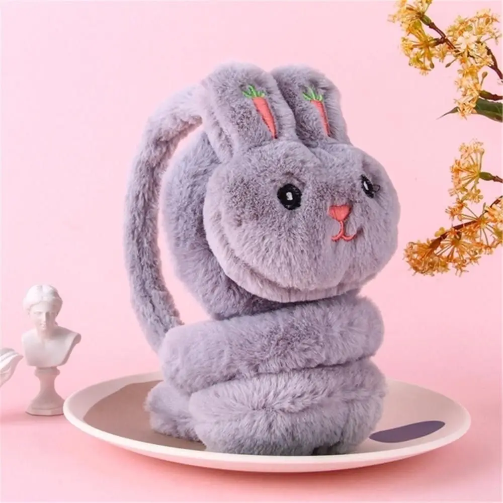 Cartoon Kid Kawaii Headband Earlap Winter Outdoor Rabbit Warm Earmuff Plush Thick Soft Adjustable Ear Cover Accessories for Girl warm earmuffs