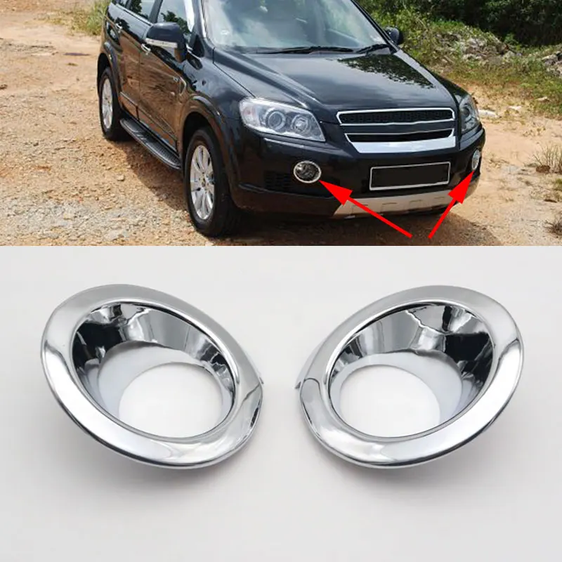 

For Chevrolet Captiva 2008 2009 2010 Front Bumper Fog Light Lamp Cover Foglight Cap Shell 2PCS