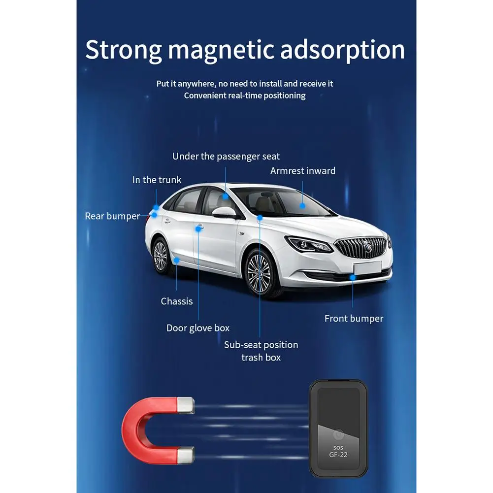 GF22 Mini GPS Locator Wireless Intelligent Precise Positioning Anti-lost Tracker Device Car Motorcycle Anti-theft Positioner