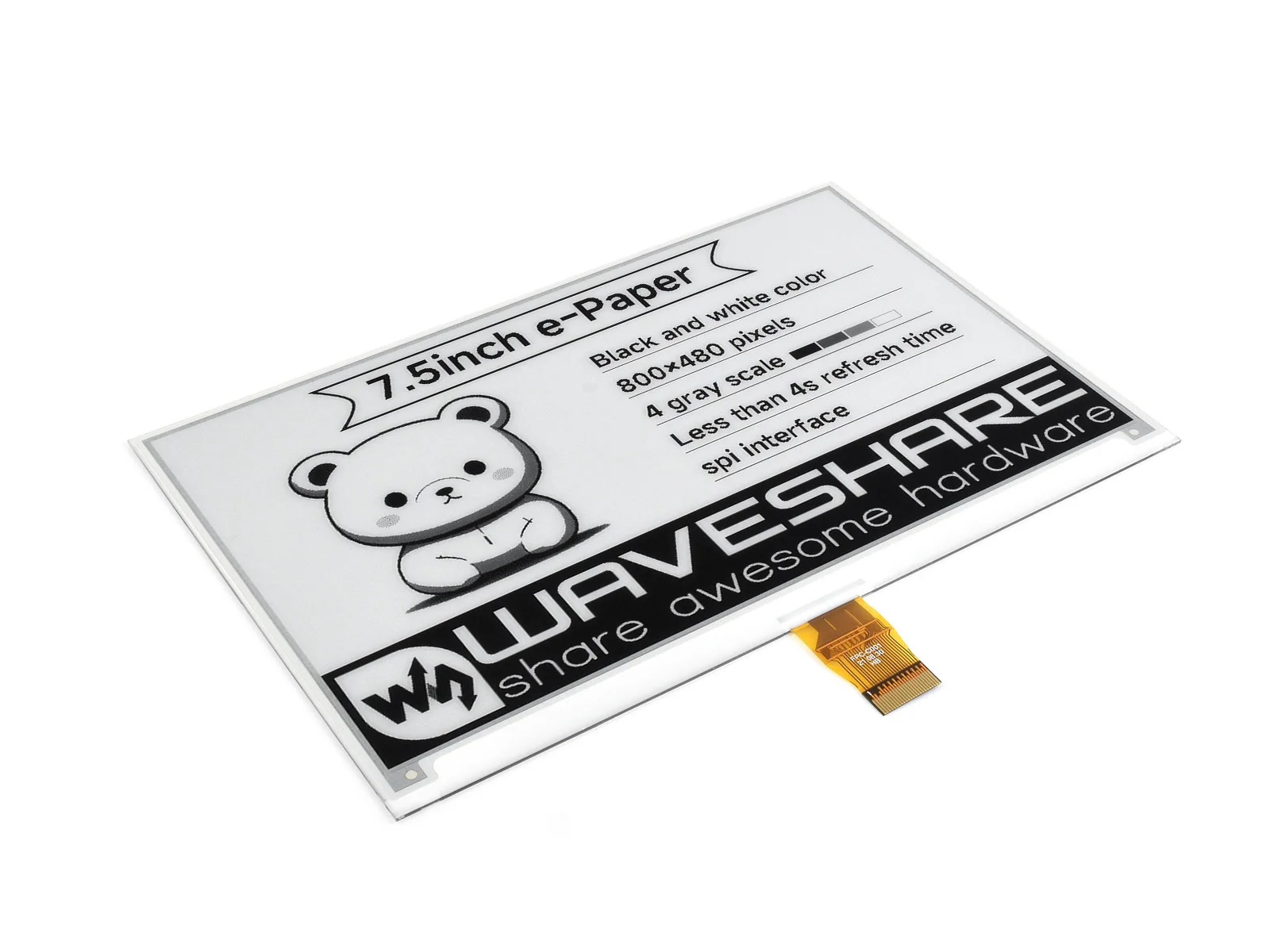 Waveshare  ũ Raw ÷,   3B, 3B +, , ,  W, Ƶ̳, Esp32  ȣȯ, 800x480  ȭƮ SPI, 7.5 ġ
