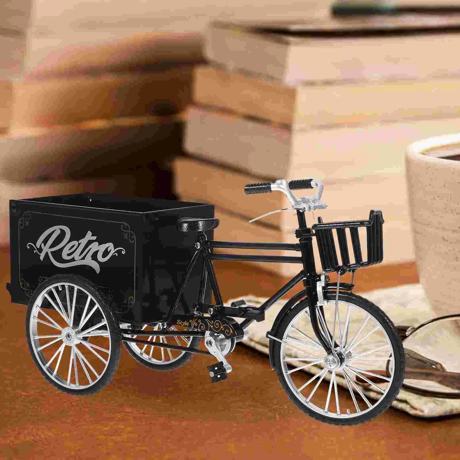 

Mini Tricycle Vintage Decoration Figurine Miniature Ornament Party Ornaments Simulation Shelf Desktop Model