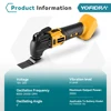 YOFIDRA Brushless Oscillating Multi Tool Cordless Vibration Woodworking Powerl Tool Electric Trimmer Saw for Makita 18v Battery 6