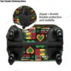 Custom Jamaica One Love Culture Pattern Travel Luggage Cover Washable Suitcase Cover Protector Fit 18-32 Inch 3