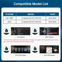 Écran tactile multimédia pour voiture 12,3 pouces ultra-fin sans fil CarPlay Linux pour BMW Série 1 et 2 F20 F21 F22 F23 F45 F46 NBT EVO 2