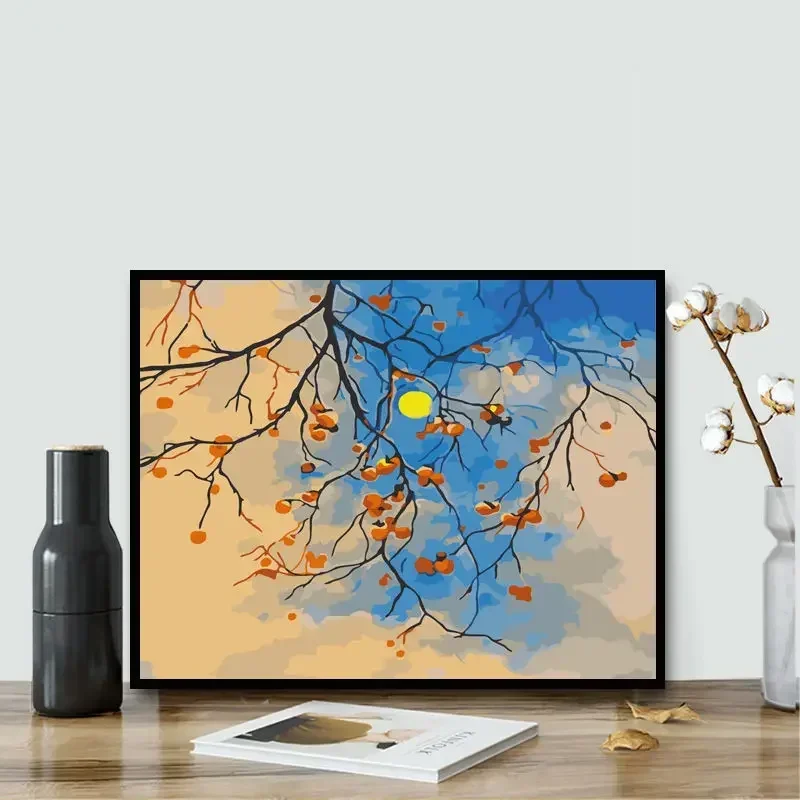 

20208-XZ- Diy landscape figures and animals hand-painted digital oil painting set