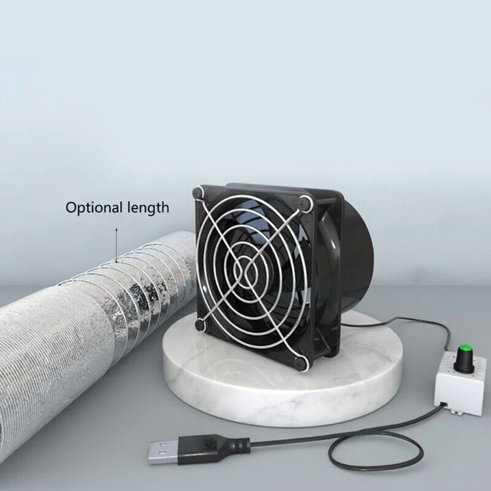 

Smoke Absorber Fume Extractor Fan Pipe Duct Exhuast Fan USB Adjustable Speed The Kitchen, Bathroom Or Workshop To Keep The Air