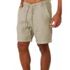 KB 2024 New Men's Cotton Linen shorts Pants Male Summer Breathable Solid Color Linen Trousers Fitness Streetwear S-3XL