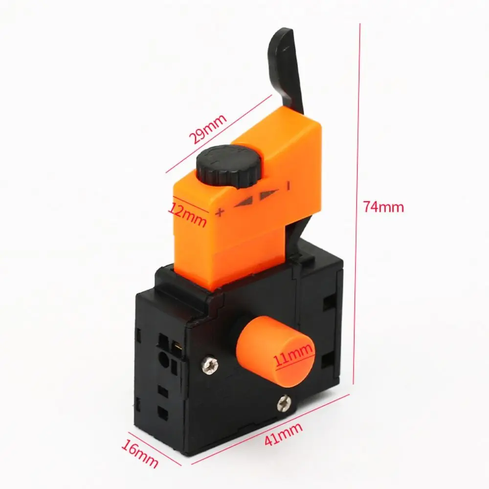 1Pcs Durable Speed Control Electric Drill Trigger Switch Hand Drill Lock On Power Speed Switch Adjustable AC 220V/6A FA2/61BEK