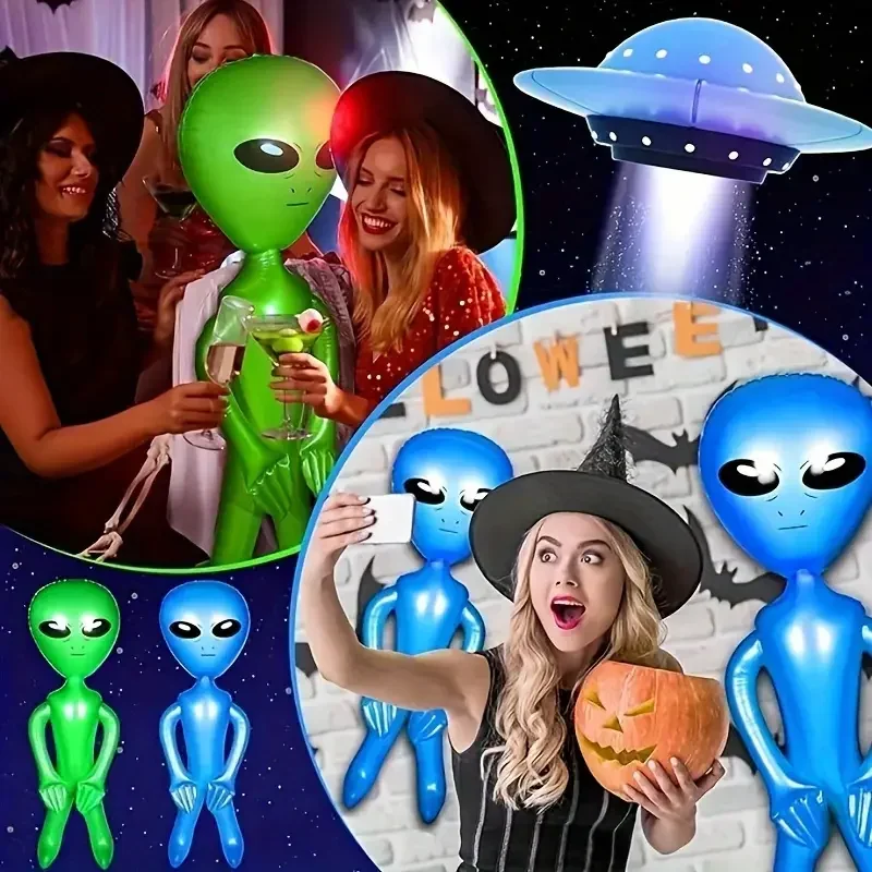 Inflatable Toys Simulating Aliens Creative PVC Summer Pool Water Party Supplies Novelty Halloween Party Cosplay