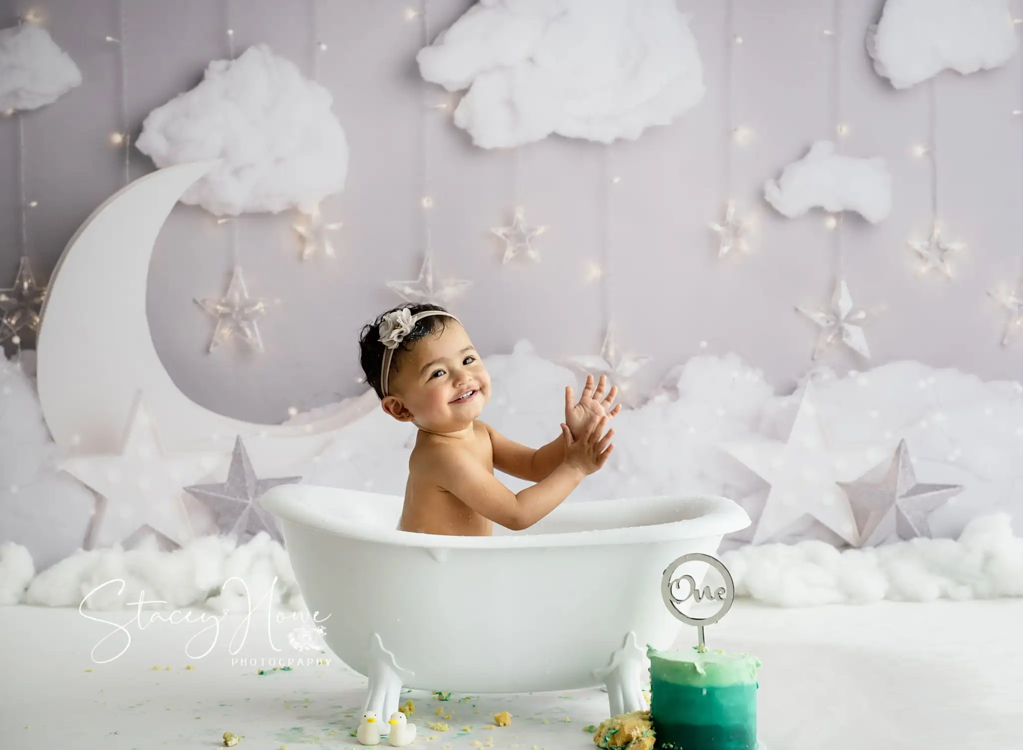 Dreamy by Sweet Memories Photo Backdrops Kids Baby Birthday Cake Smash Props Child Adult Photography Decor Moon Stars Background