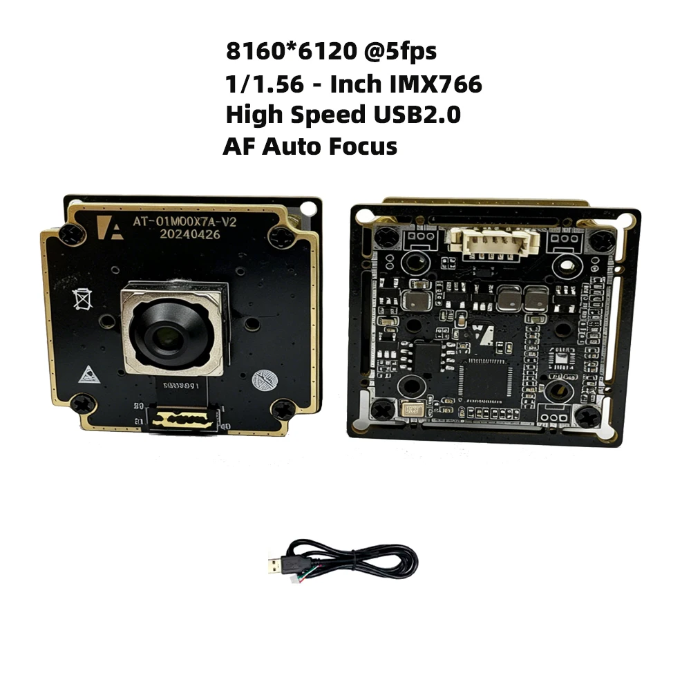Modulo Fotocamera HD FPC/USB 50MP con Sensore CMOS IMX766 da 1/1.56 Pollici, 8160 x 6120 con Autofocus PDAF AF 82 ° 84 ° Conforme agli standard UVC, Plug and Play - Image 2