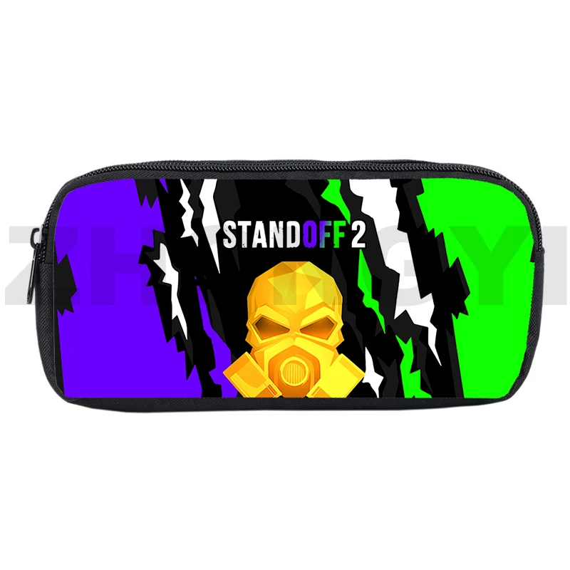 thumbnail image 1 of Estuche para lápices Hot Gun Standoff 2, bolsa para cosméticos de gran capacidad, de lona, para maquillaje, para niños y niñas, con bonitos dibujos animados, 1 of 5