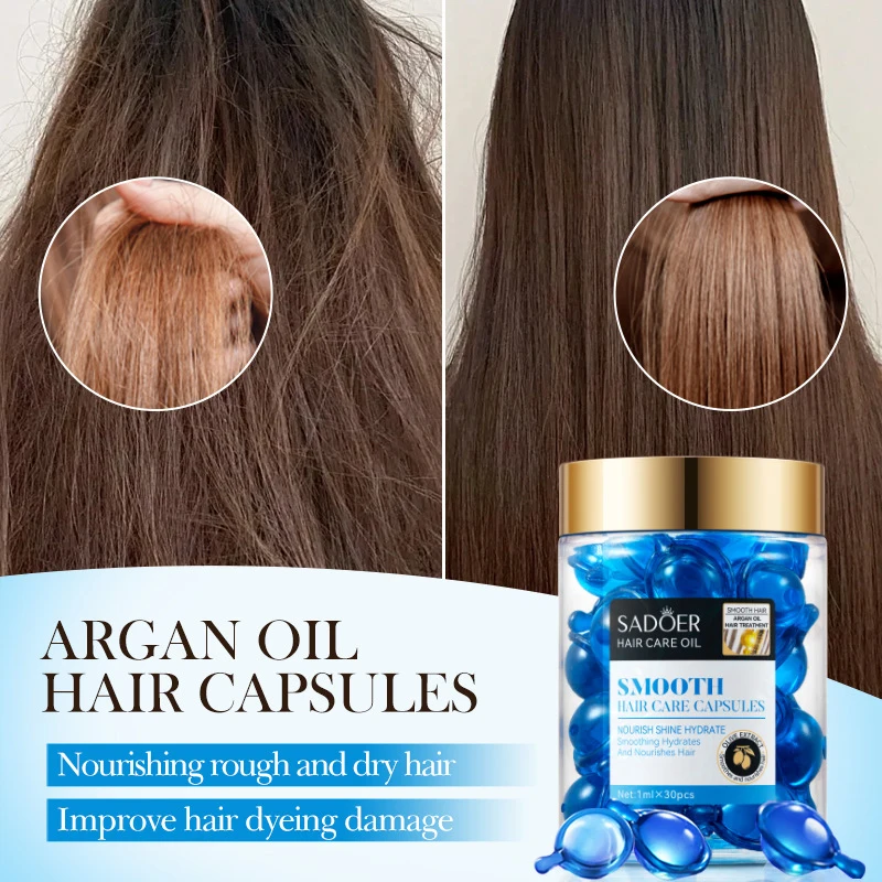 Magic Hair Care Essence essence Morocco Nut Oil Olive Softening Capsule Vitamin Keratin Fast Repairing Curl Dry Soft Shining